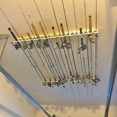 Overhead Fishing Rod Rack