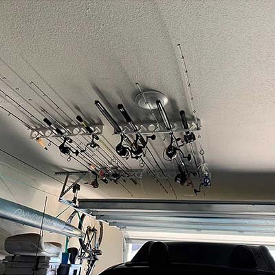 Overhead Fishing Rod Rack
